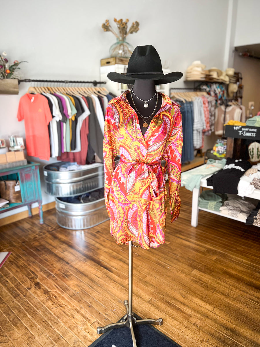 Paisley Party Shirt Dress – Wyld 'n Pretty
