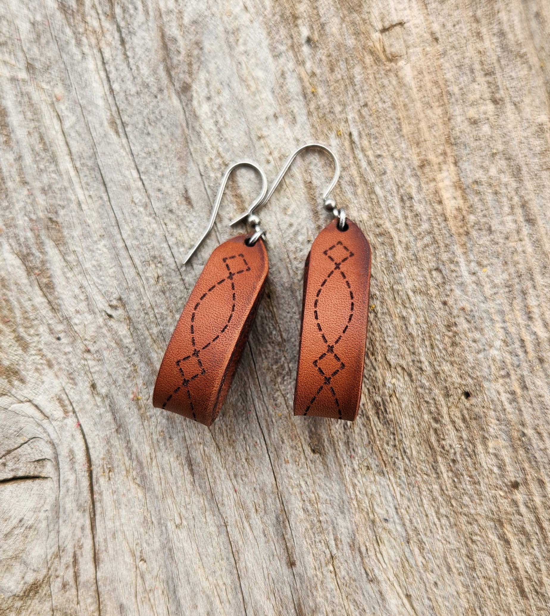 Cactus Creek Boot Stitch Loop Earring