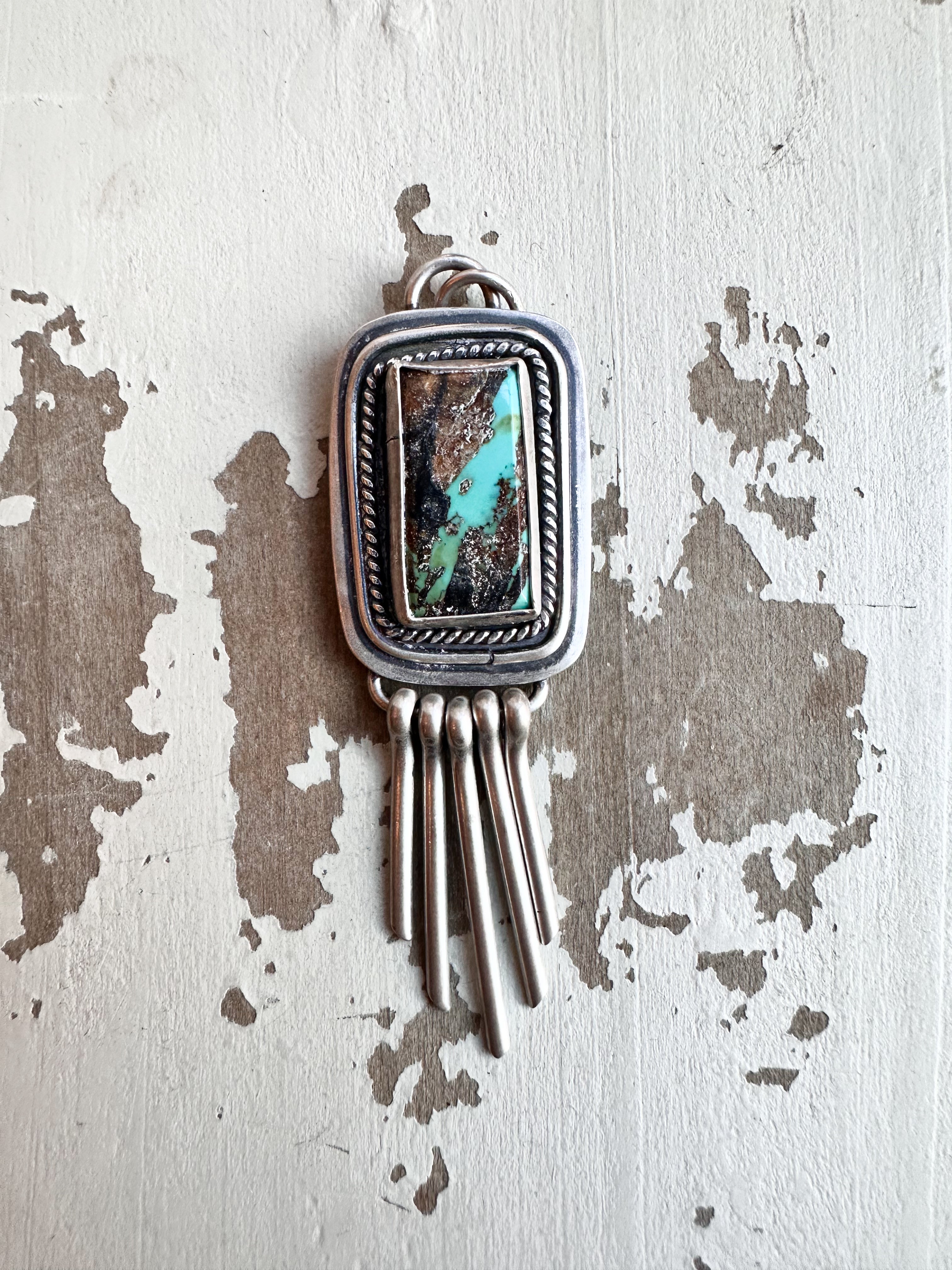 Blue Moon Turquoise Fringe Pendant