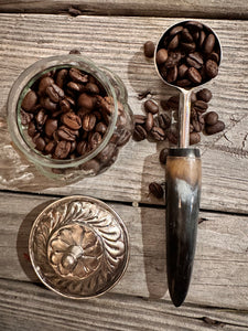Polished Horn Coffee Scoop