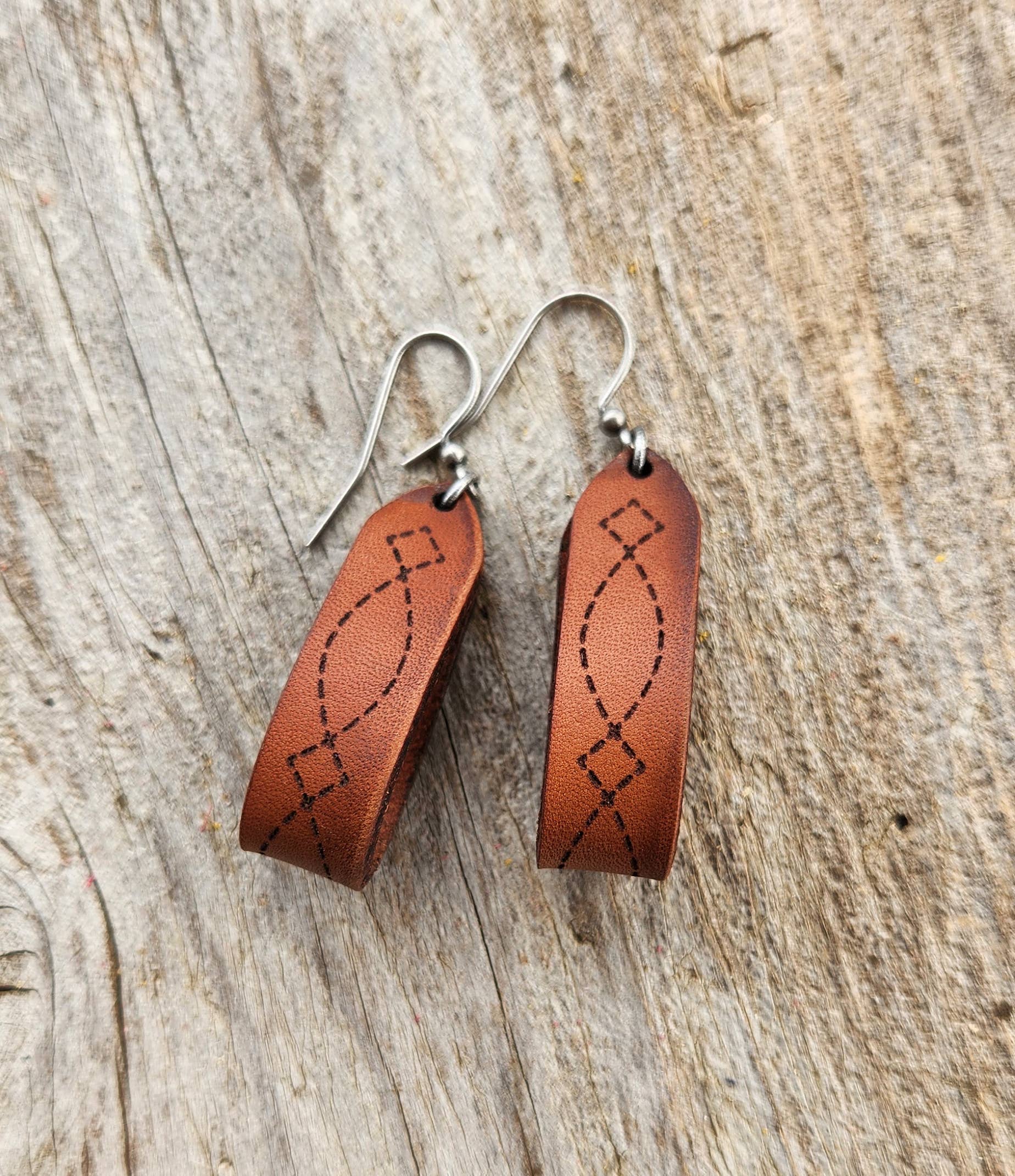 Cactus Creek Boot Stitch Loop Earring