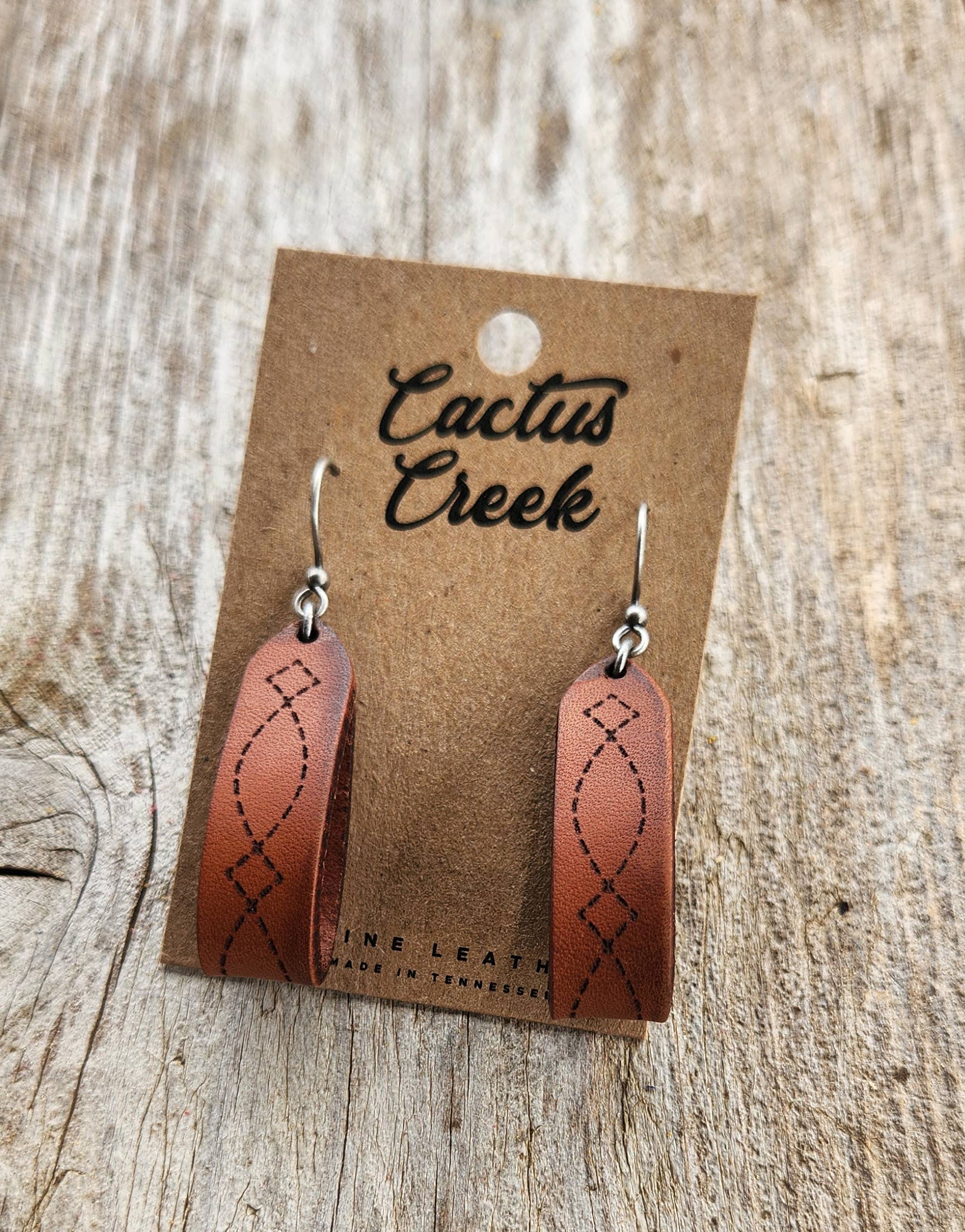 Cactus Creek Boot Stitch Loop Earring