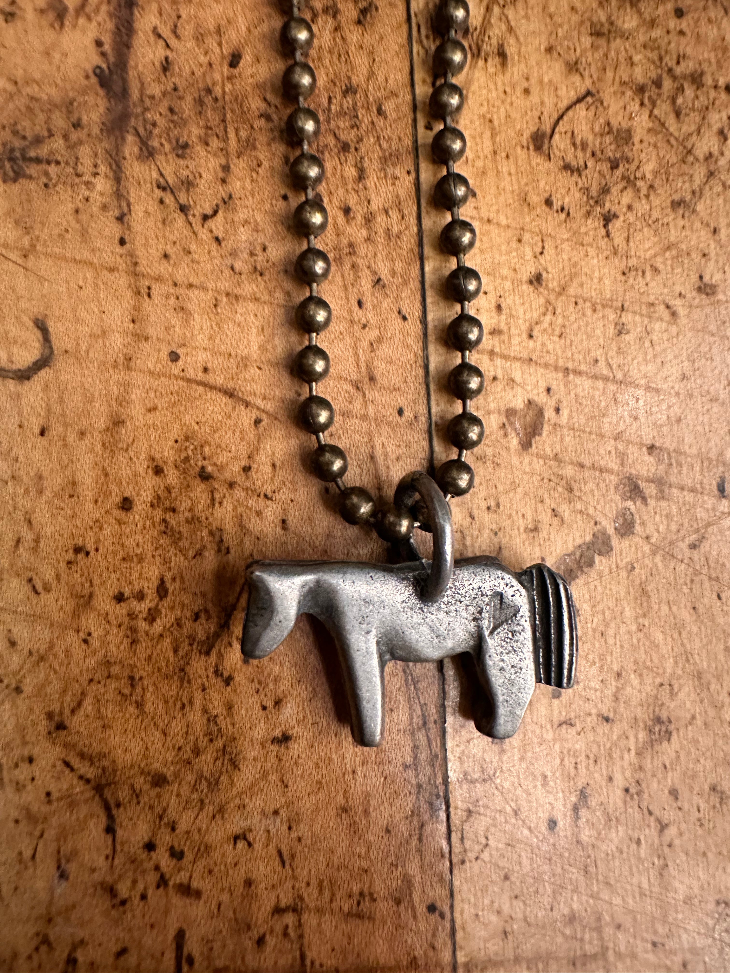 Tres Melinda Heart Horse Necklace