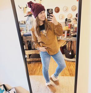 Cinnamon Corduroy Pullover