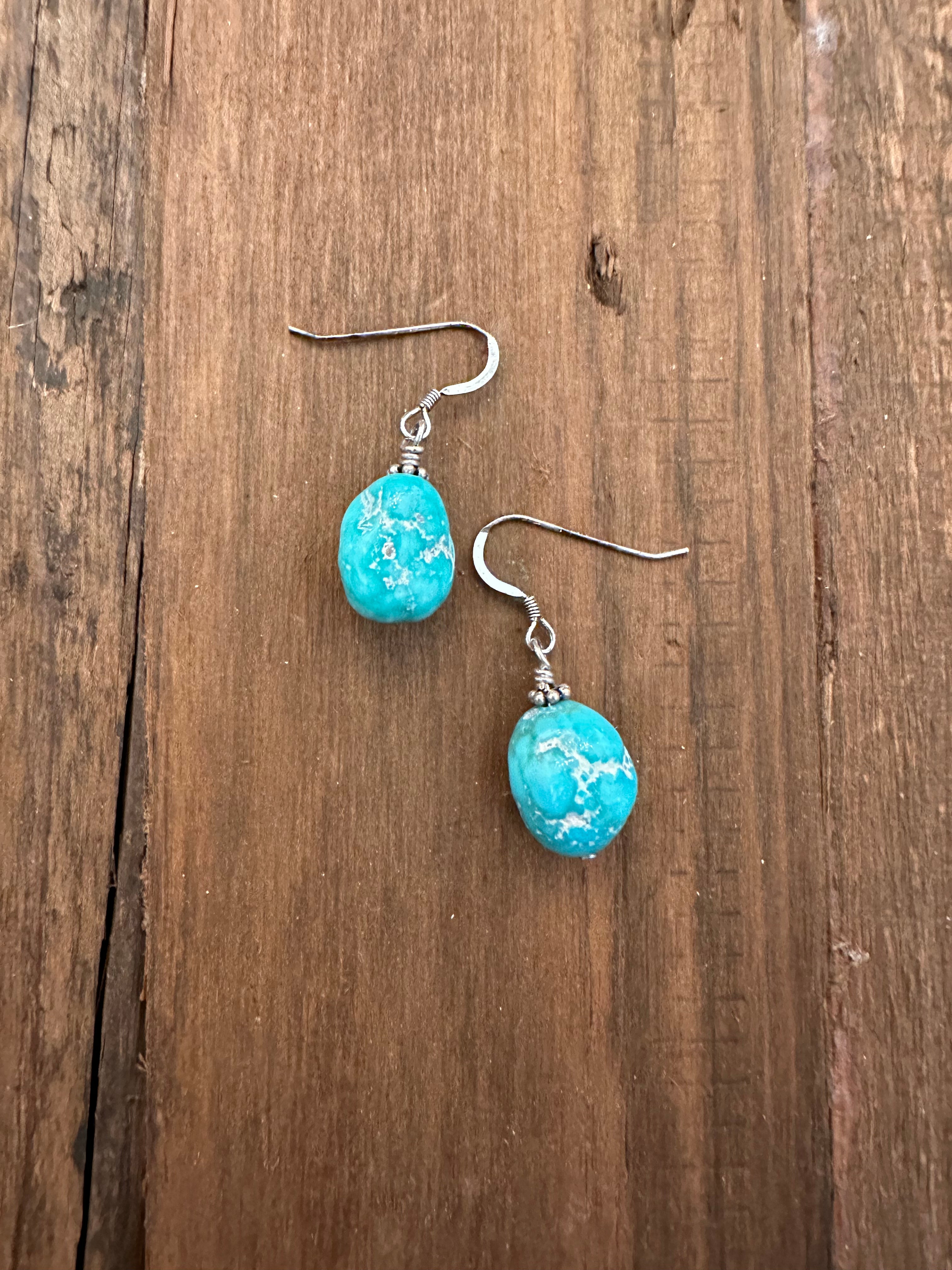 Chunky Turquoise Nugget Earring
