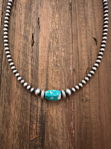 White Water Turquoise + Cowgirl Pearl Strand