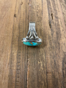 Large Oval Turquoise Ring- Size 9