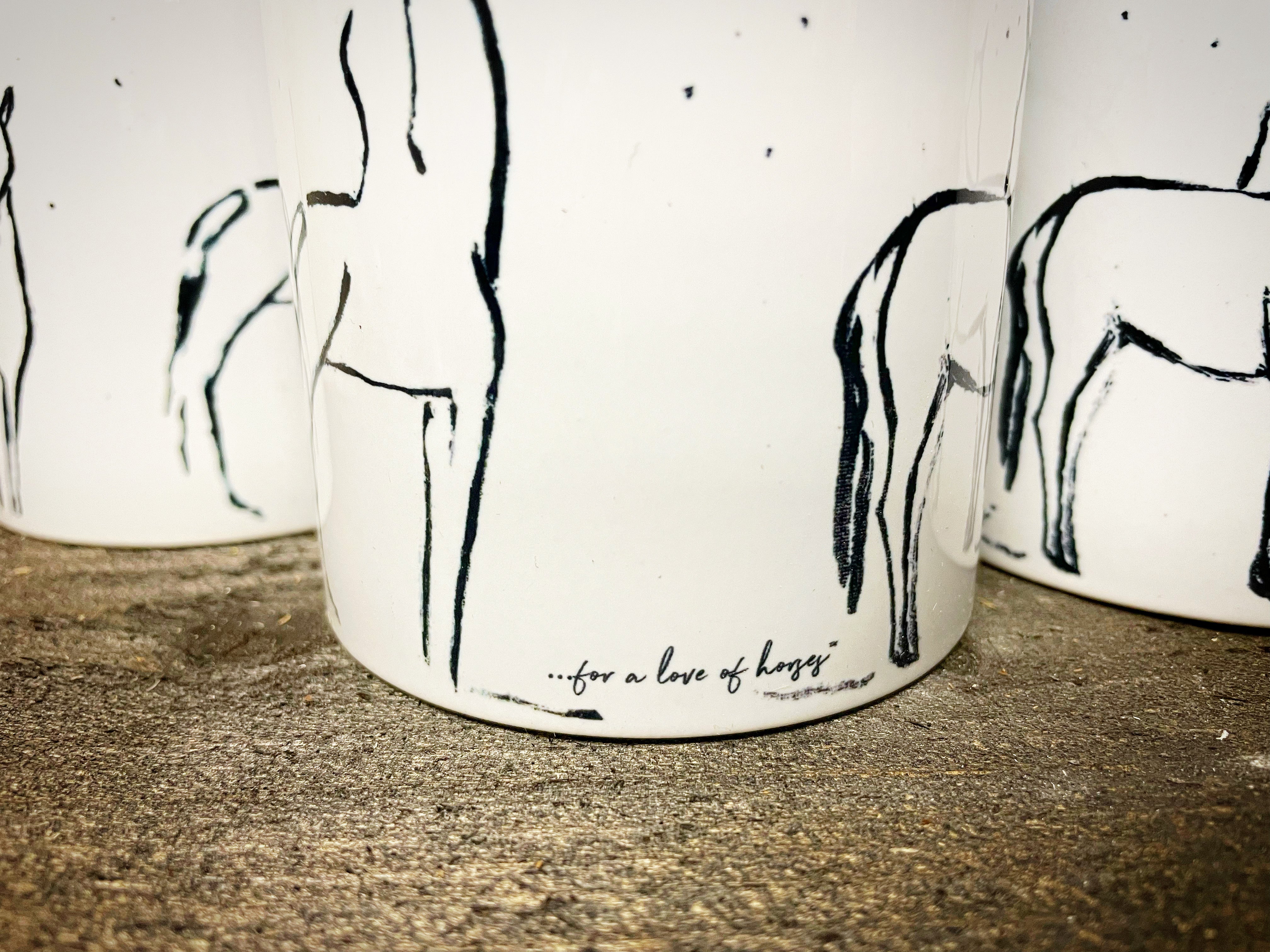 "For the love of horses." Coffee Mug