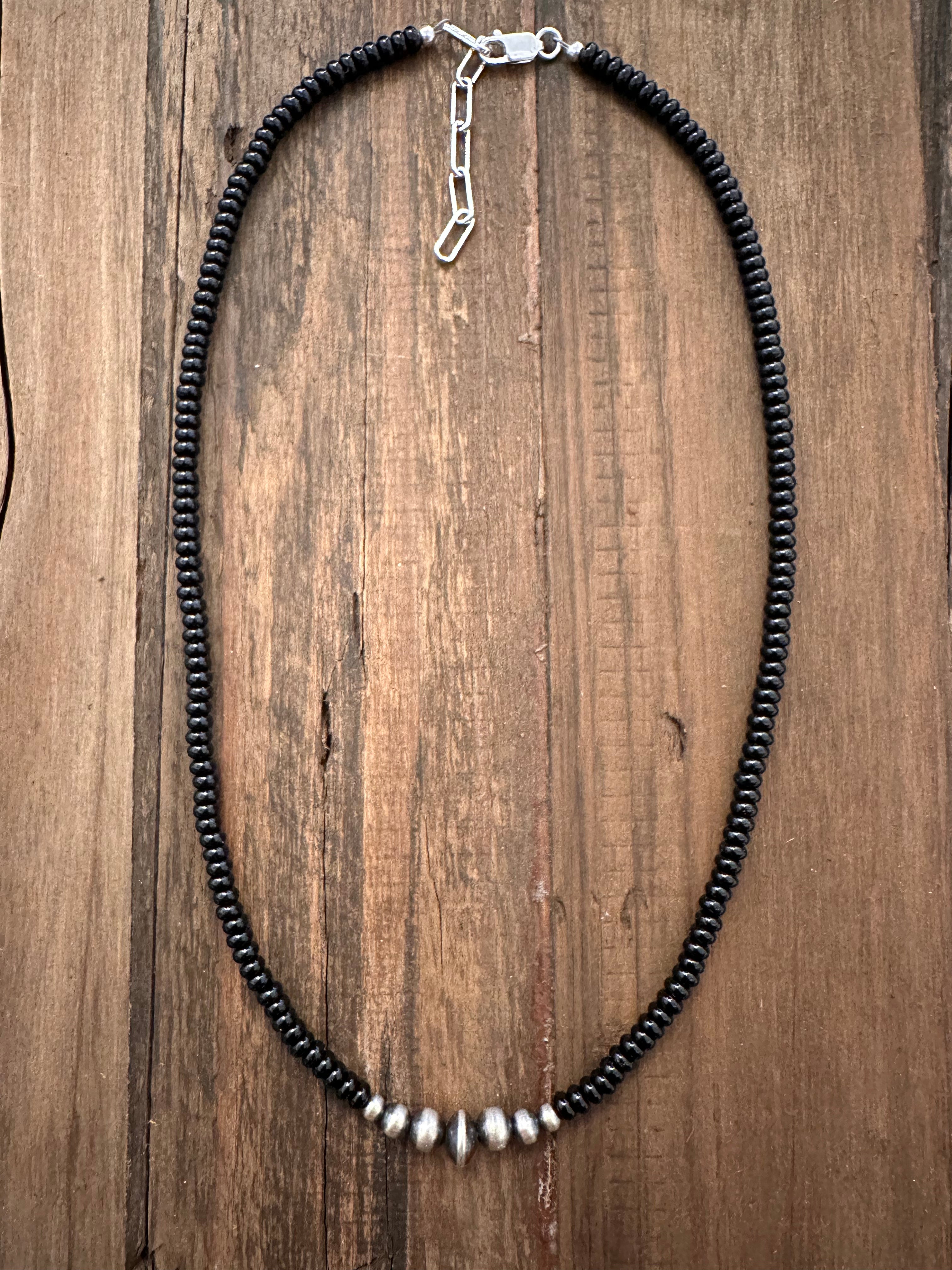 Cowgirl Pearl + Black Onyx 18" Necklace