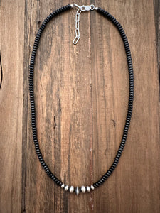 Cowgirl Pearl + Black Onyx 18" Necklace