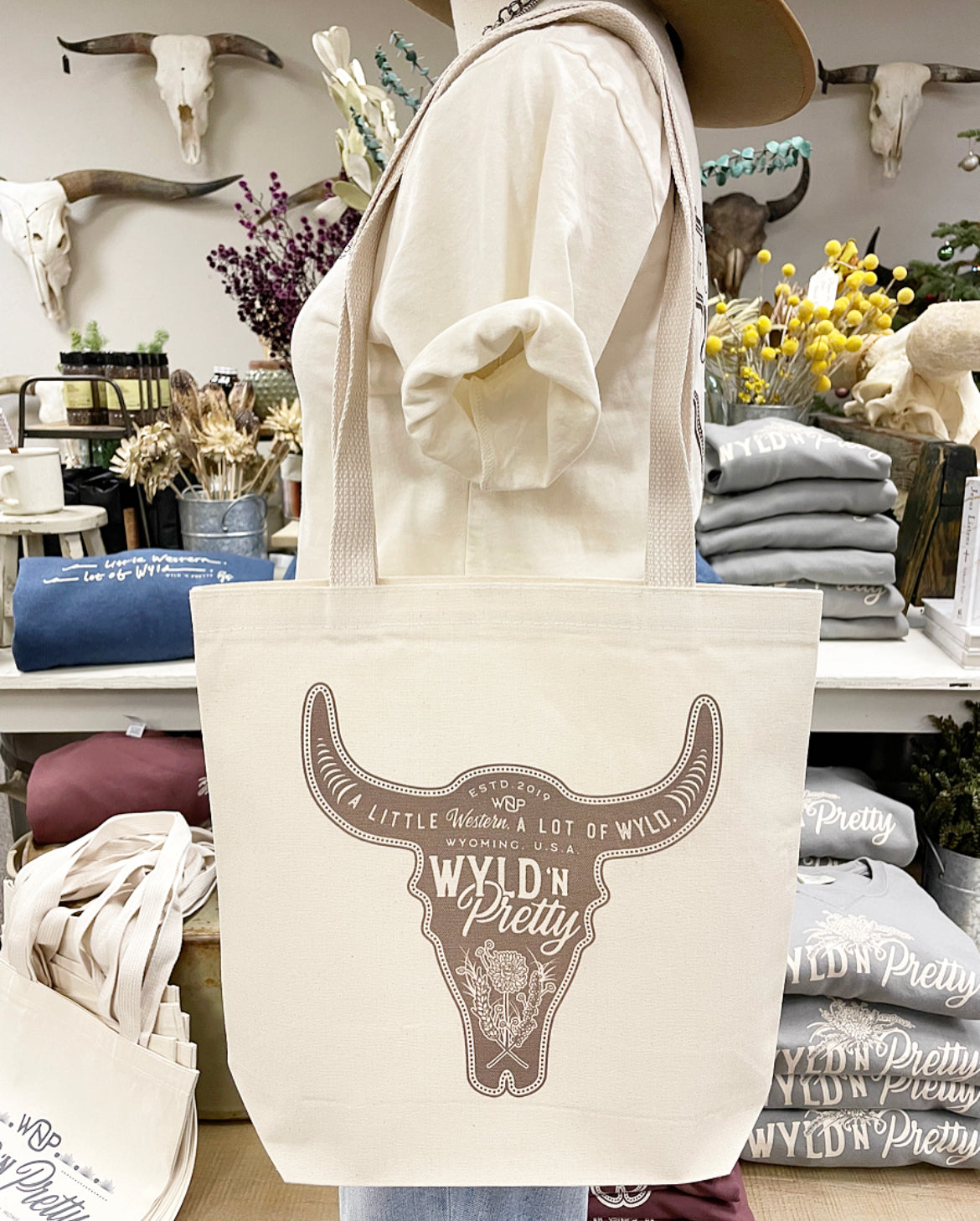 Western Skull Tote