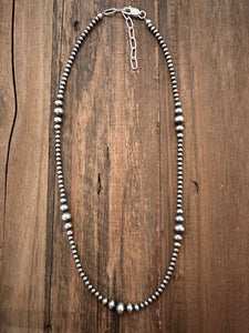 Graduated Cowgirl Pearl Necklace- 17"
