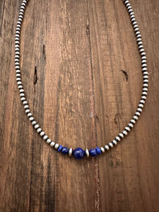 Cowgirl Pearls + Lapis Necklace